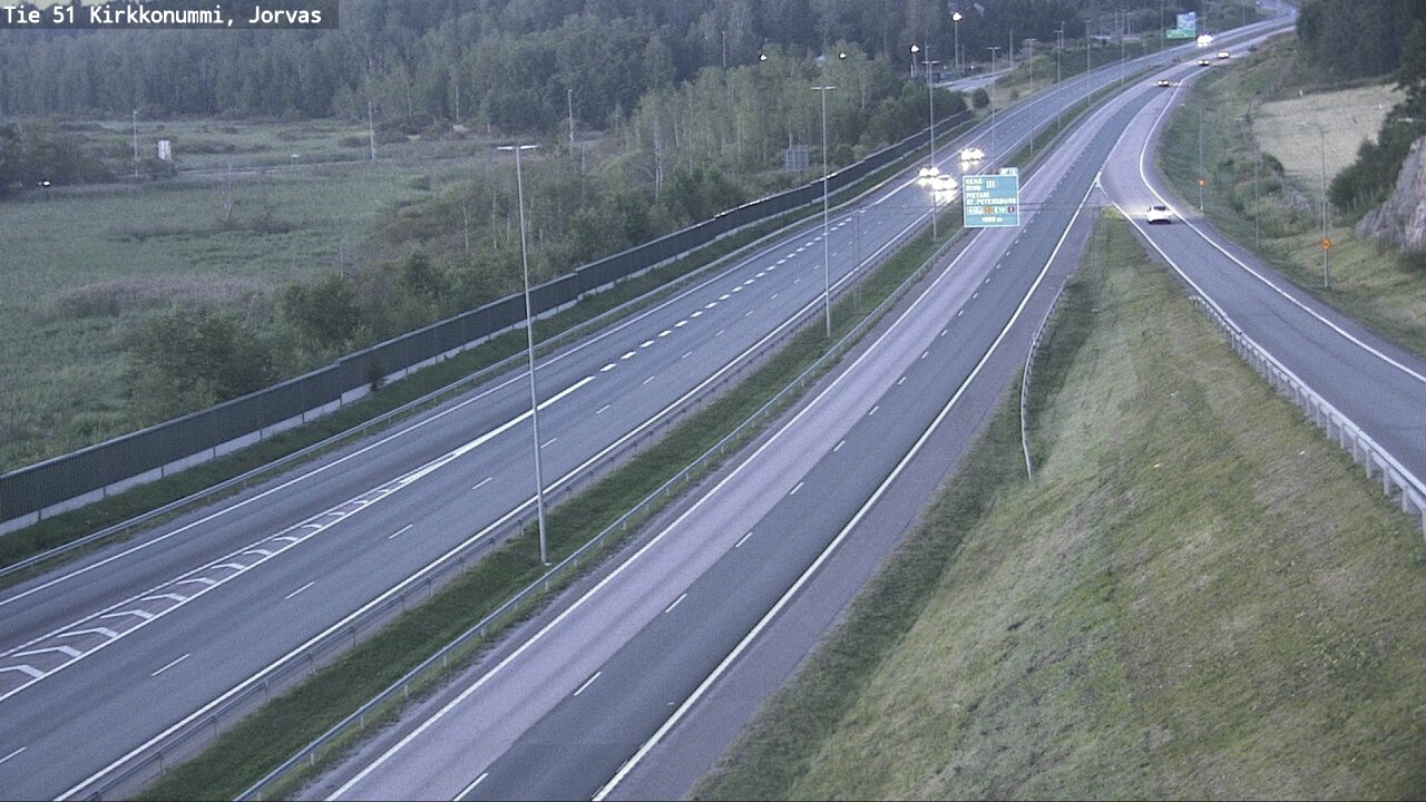 Weather Camera Image Väg 51 Kyrkslätt, Jorvas, Kirkkonummi, Uusimaa