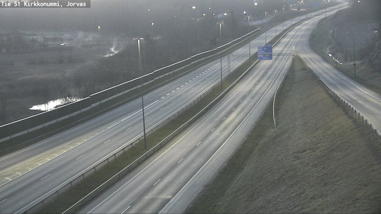 Weather Camera Image Väg 51 Kyrkslätt, Jorvas, Kirkkonummi, Uusimaa