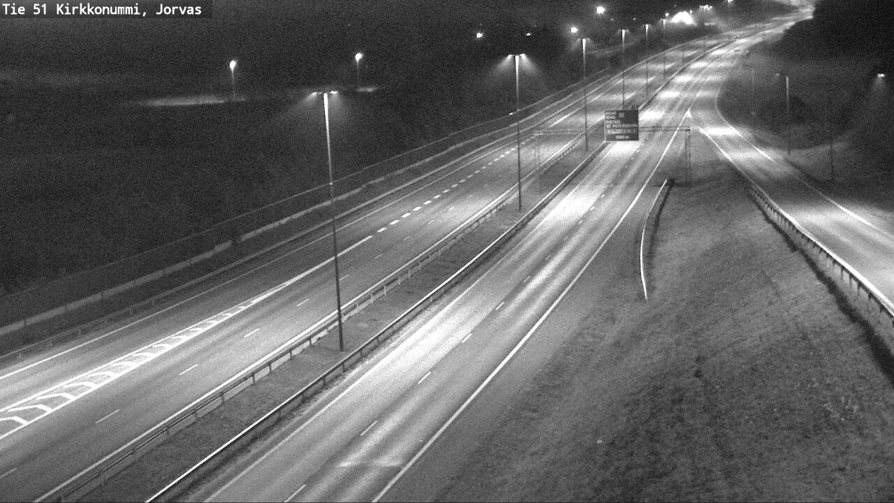 Weather Camera Image Väg 51 Kyrkslätt, Jorvas, Kirkkonummi, Uusimaa