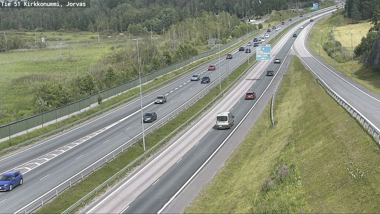 Weather Camera Image Väg 51 Kyrkslätt, Jorvas, Kirkkonummi, Uusimaa