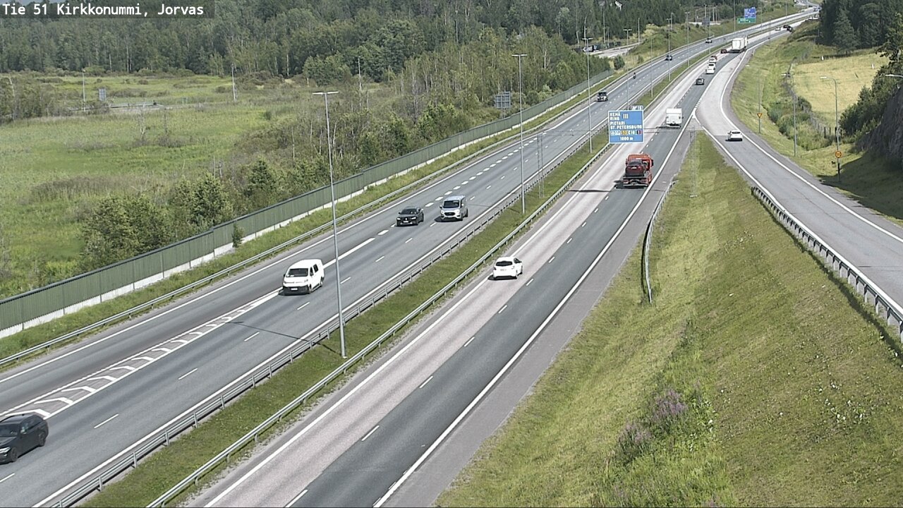 Weather Camera Image Väg 51 Kyrkslätt, Jorvas, Kirkkonummi, Uusimaa
