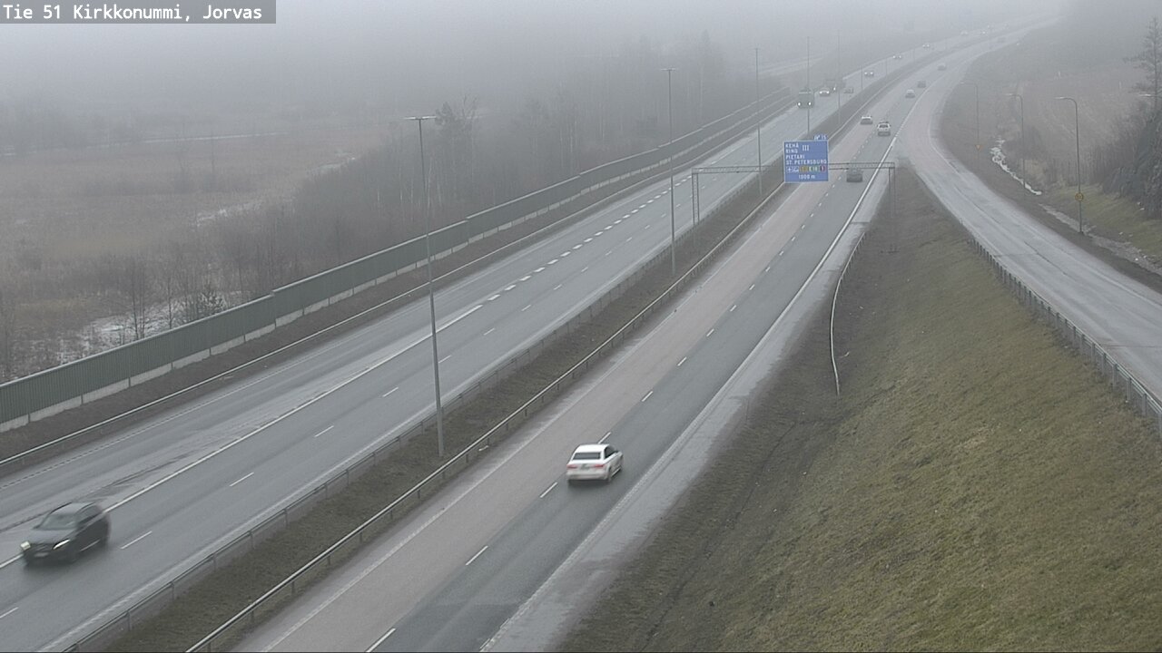 Weather Camera Image Väg 51 Kyrkslätt, Jorvas, Kirkkonummi, Uusimaa
