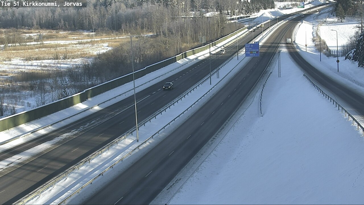 Weather Camera Image Väg 51 Kyrkslätt, Jorvas, Kirkkonummi, Uusimaa