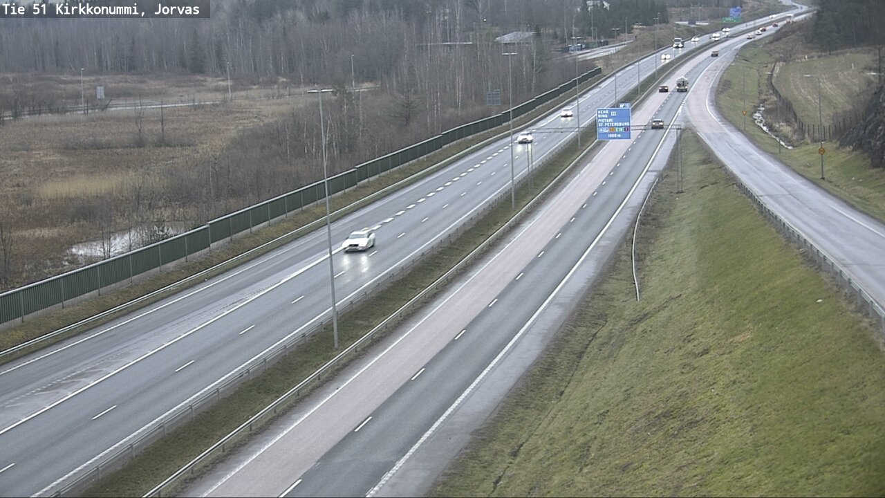 Weather Camera Image Väg 51 Kyrkslätt, Jorvas, Kirkkonummi, Uusimaa