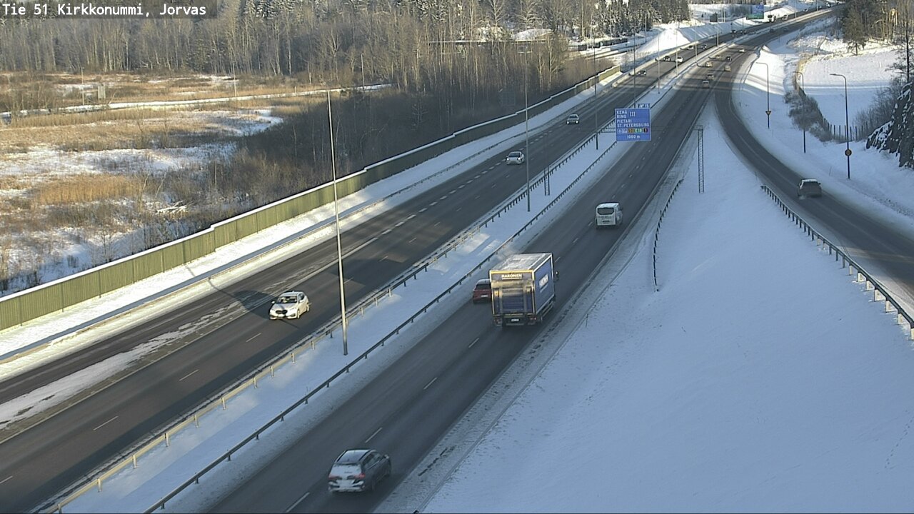 Weather Camera Image Väg 51 Kyrkslätt, Jorvas, Kirkkonummi, Uusimaa