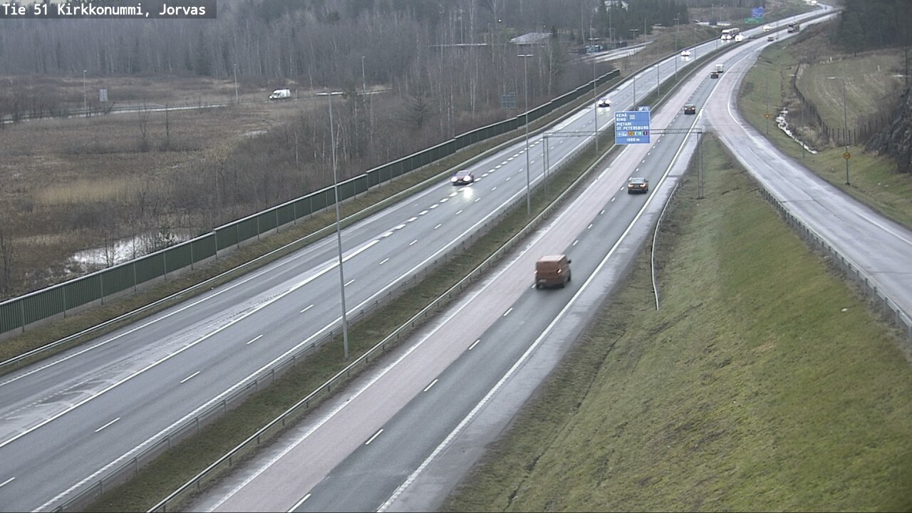 Weather Camera Image Väg 51 Kyrkslätt, Jorvas, Kirkkonummi, Uusimaa