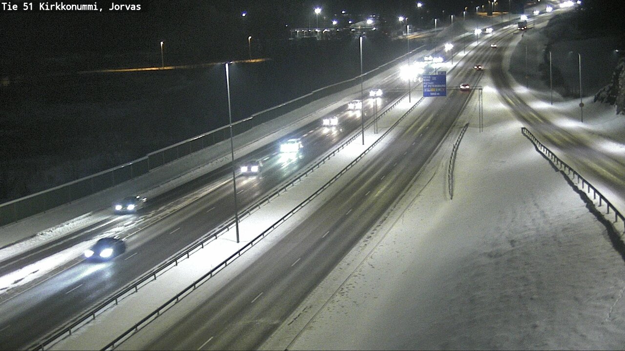 Weather Camera Image Väg 51 Kyrkslätt, Jorvas, Kirkkonummi, Uusimaa