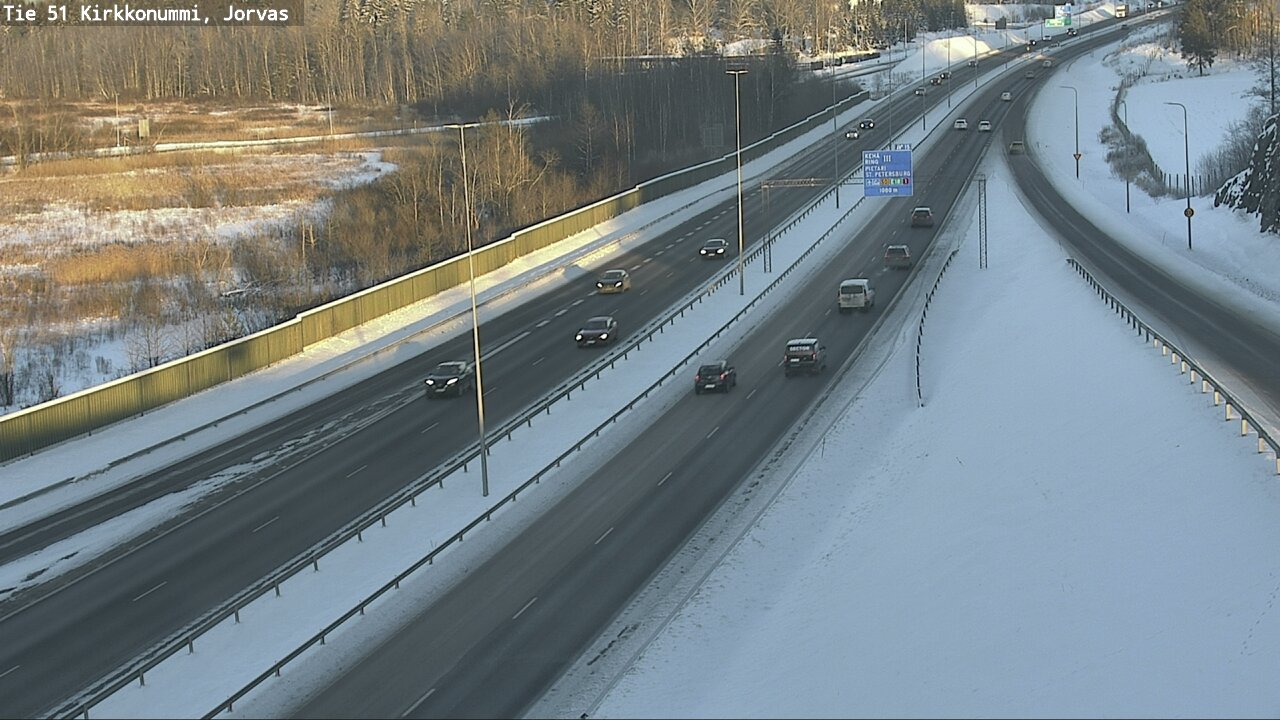 Weather Camera Image Väg 51 Kyrkslätt, Jorvas, Kirkkonummi, Uusimaa