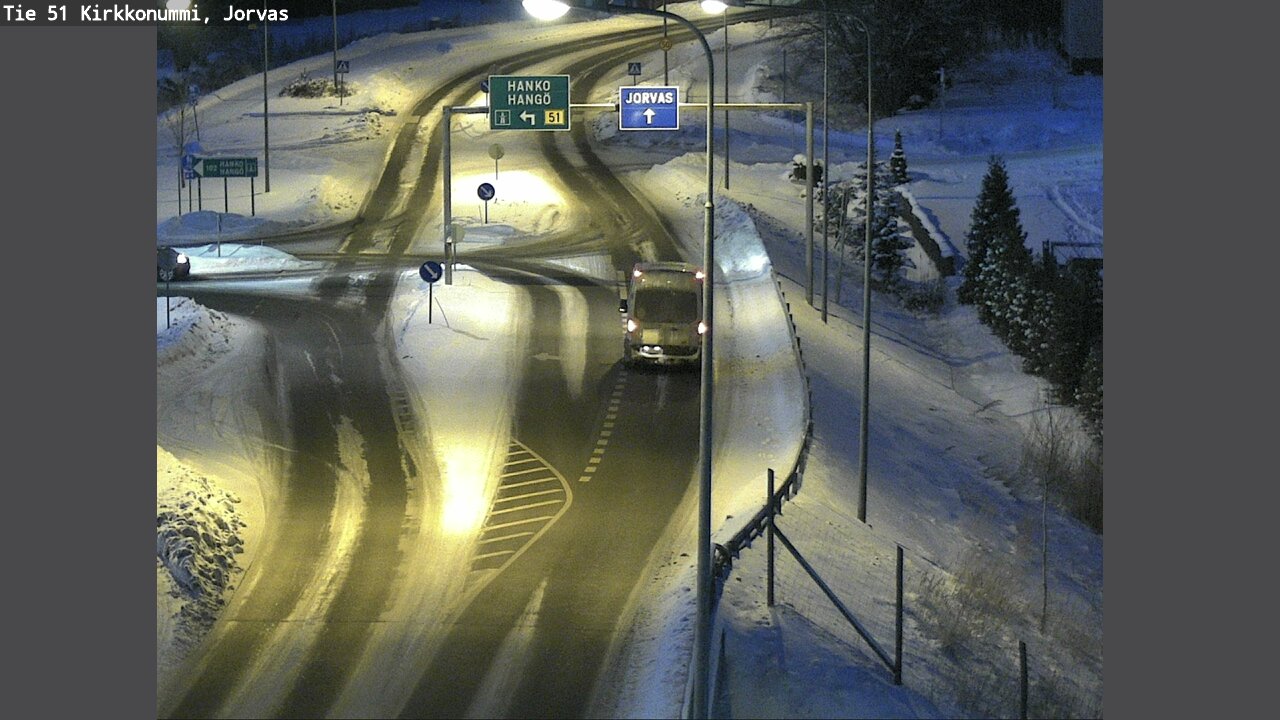 Weather Camera Image Väg 51 Kyrkslätt, Jorvas, Kirkkonummi, Uusimaa