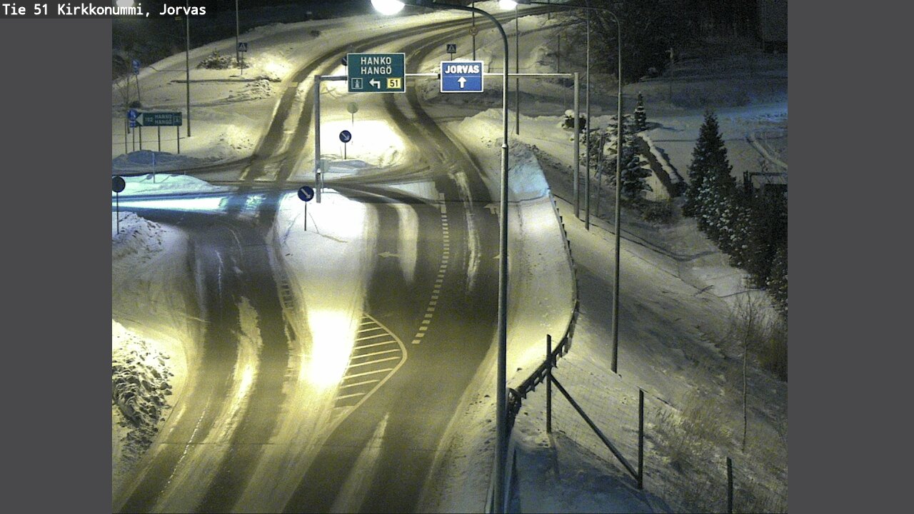 Weather Camera Image Väg 51 Kyrkslätt, Jorvas, Kirkkonummi, Uusimaa