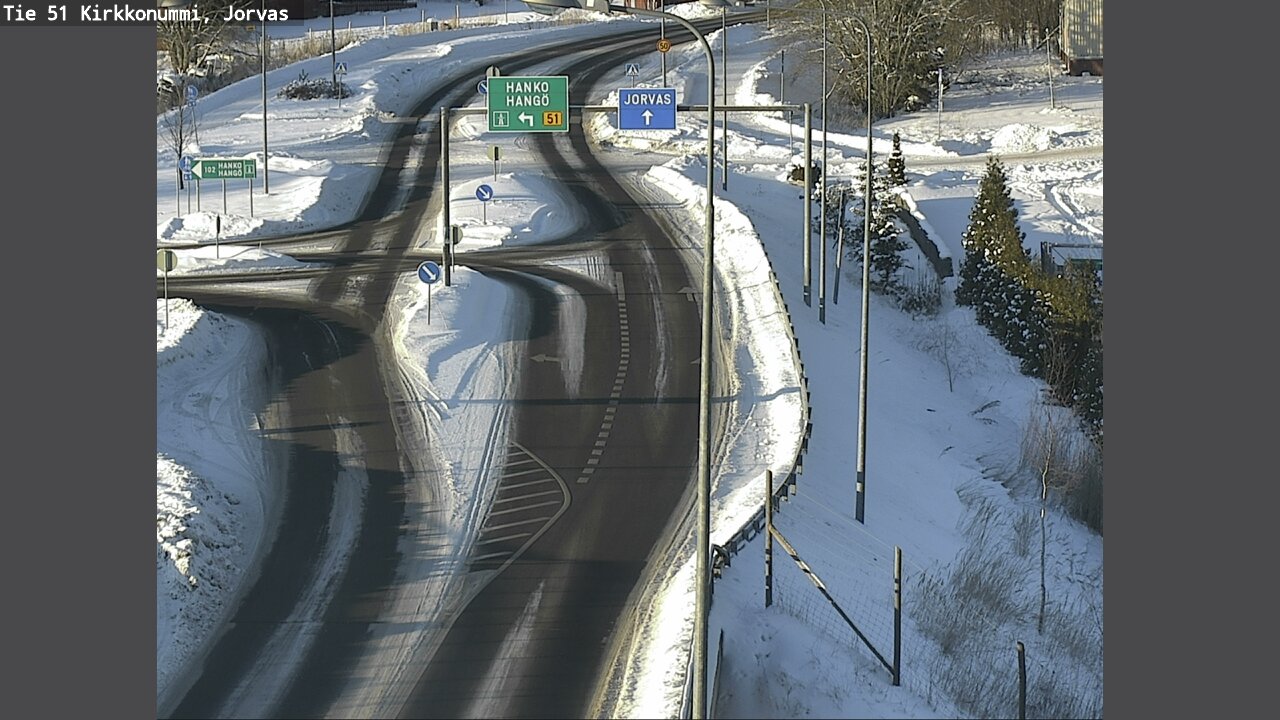 Weather Camera Image Väg 51 Kyrkslätt, Jorvas, Kirkkonummi, Uusimaa
