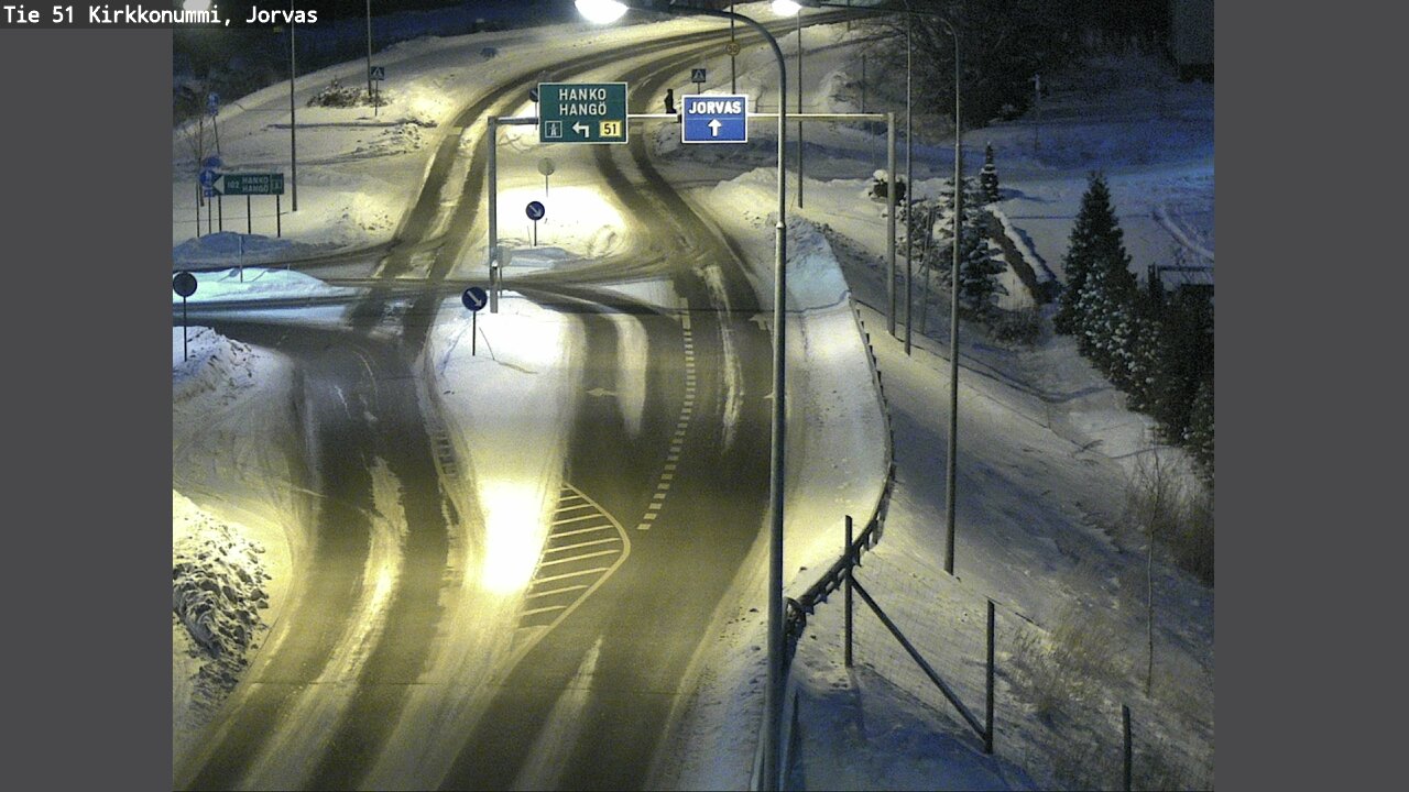 Weather Camera Image Väg 51 Kyrkslätt, Jorvas, Kirkkonummi, Uusimaa