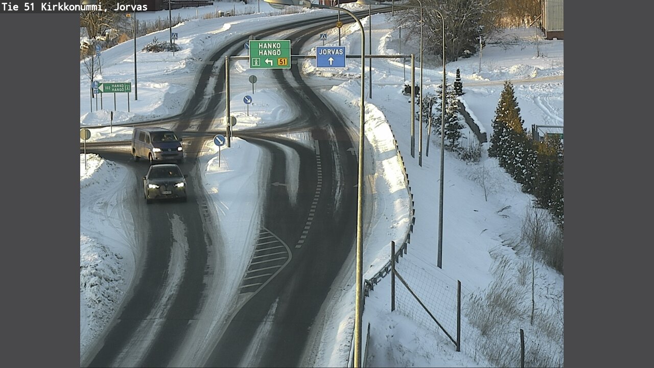 Weather Camera Image Väg 51 Kyrkslätt, Jorvas, Kirkkonummi, Uusimaa