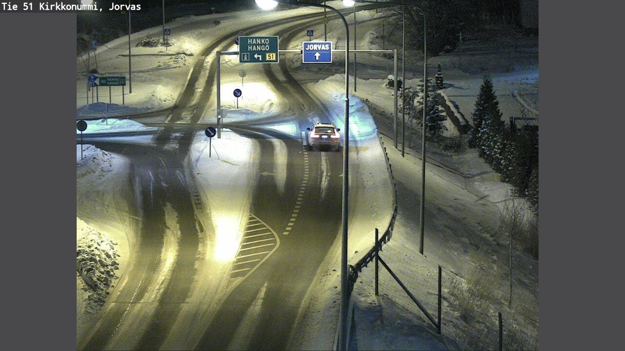 Weather Camera Image Väg 51 Kyrkslätt, Jorvas, Kirkkonummi, Uusimaa