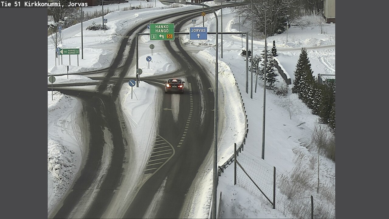 Weather Camera Image Väg 51 Kyrkslätt, Jorvas, Kirkkonummi, Uusimaa