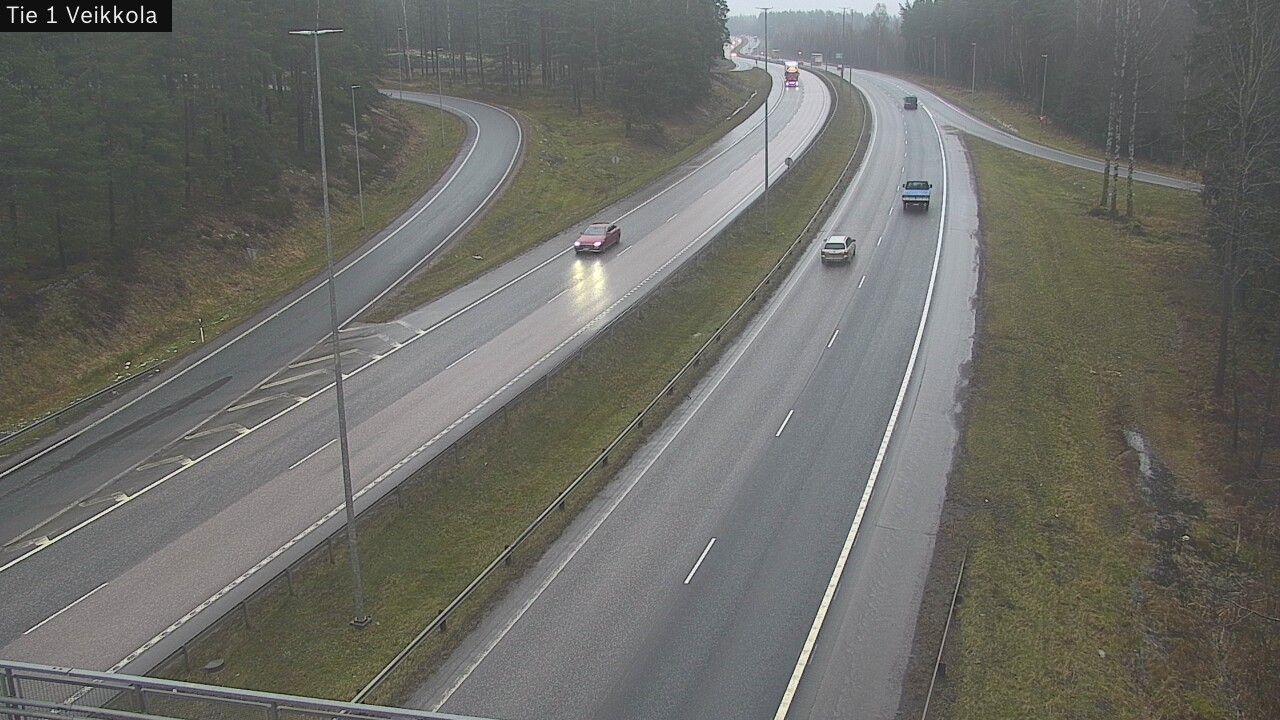 Weather Camera Image Väg 1 Kyrkslätt, Veikkola, Kirkkonummi, Uusimaa