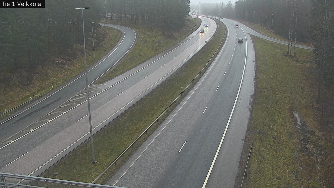 Weather Camera Image Väg 1 Kyrkslätt, Veikkola, Kirkkonummi, Uusimaa