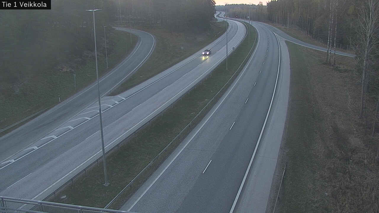 Weather Camera Image Road 1 Kirkkonummi, Veikkola, Kirkkonummi, Uusimaa