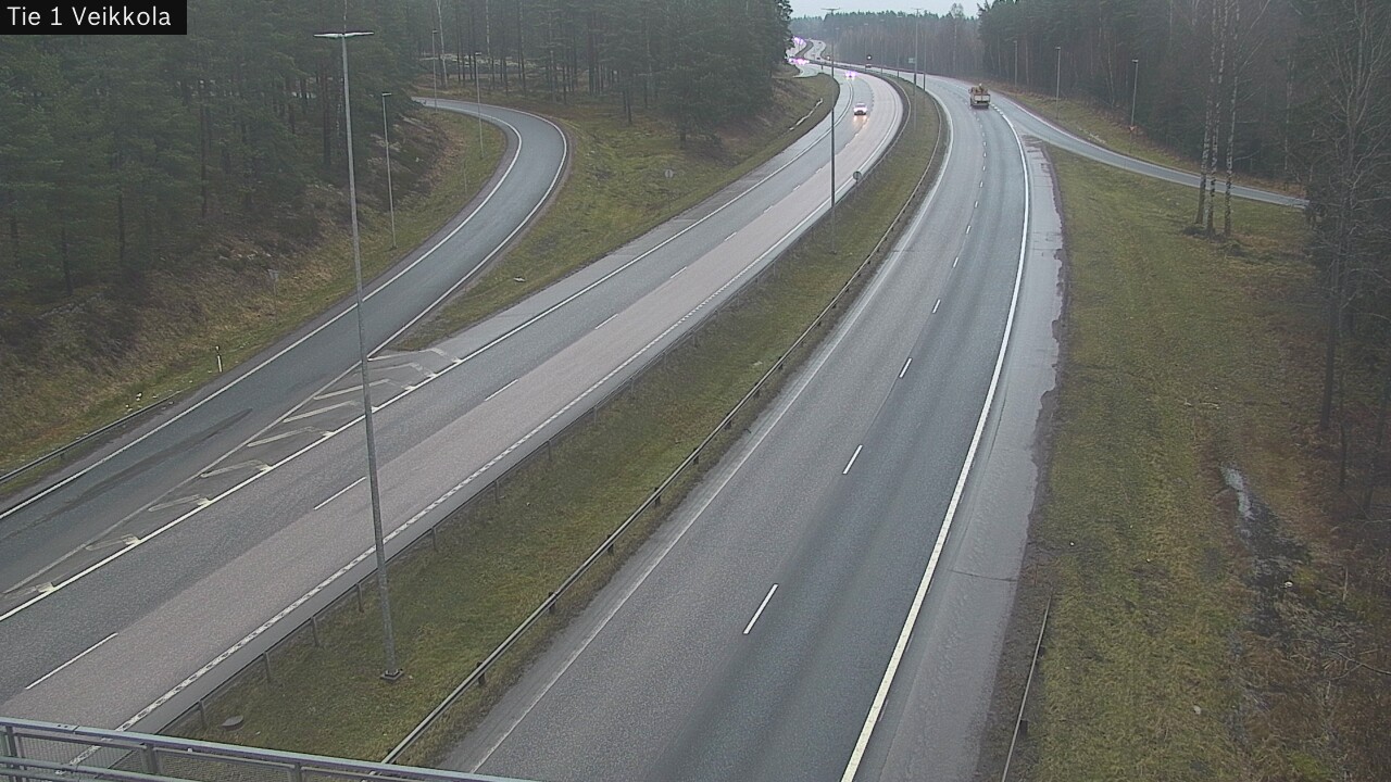 Weather Camera Image Väg 1 Kyrkslätt, Veikkola, Kirkkonummi, Uusimaa
