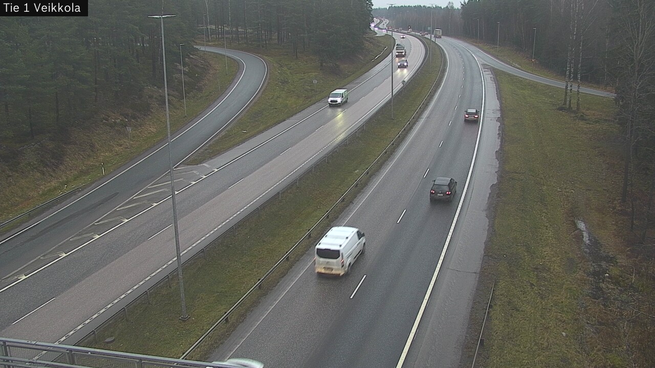 Weather Camera Image Väg 1 Kyrkslätt, Veikkola, Kirkkonummi, Uusimaa