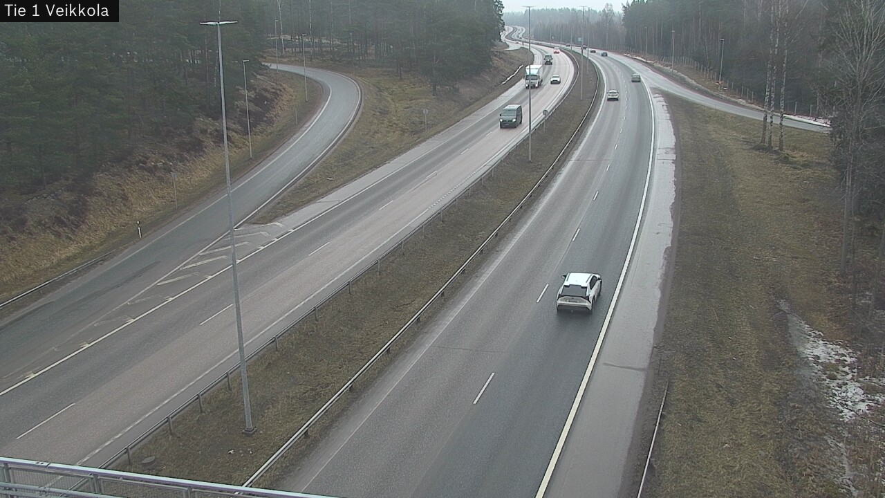 Weather Camera Image Väg 1 Kyrkslätt, Veikkola, Kirkkonummi, Uusimaa