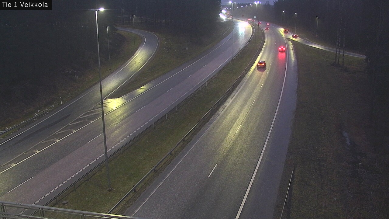 Weather Camera Image Väg 1 Kyrkslätt, Veikkola, Kirkkonummi, Uusimaa