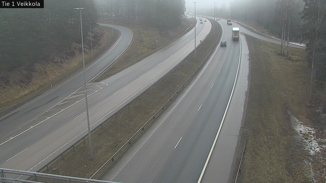 Weather Camera Image Väg 1 Kyrkslätt, Veikkola, Kirkkonummi, Uusimaa