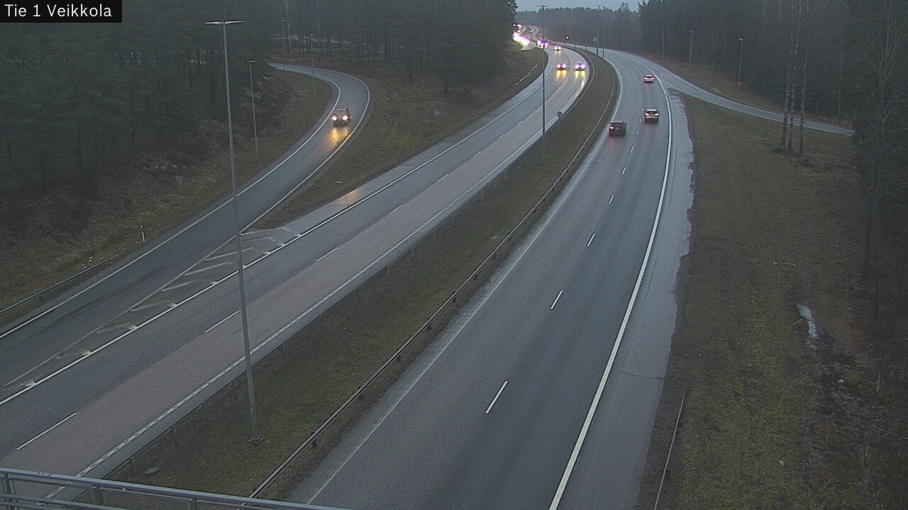 Weather Camera Image Väg 1 Kyrkslätt, Veikkola, Kirkkonummi, Uusimaa