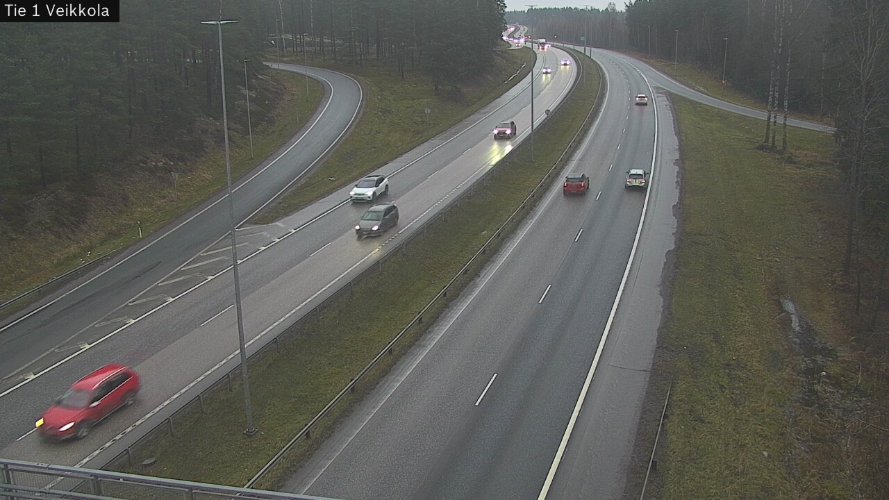 Weather Camera Image Väg 1 Kyrkslätt, Veikkola, Kirkkonummi, Uusimaa