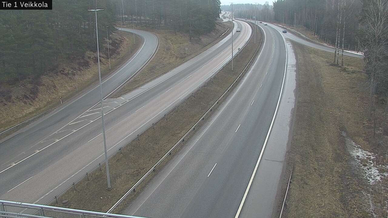 Weather Camera Image Väg 1 Kyrkslätt, Veikkola, Kirkkonummi, Uusimaa