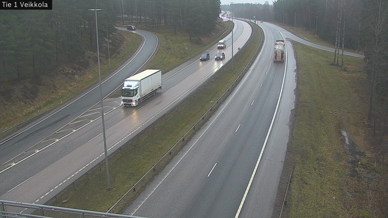 Weather Camera Image Väg 1 Kyrkslätt, Veikkola, Kirkkonummi, Uusimaa