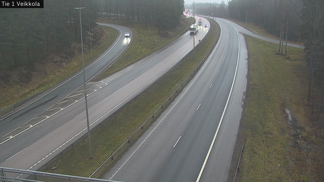 Weather Camera Image Väg 1 Kyrkslätt, Veikkola, Kirkkonummi, Uusimaa