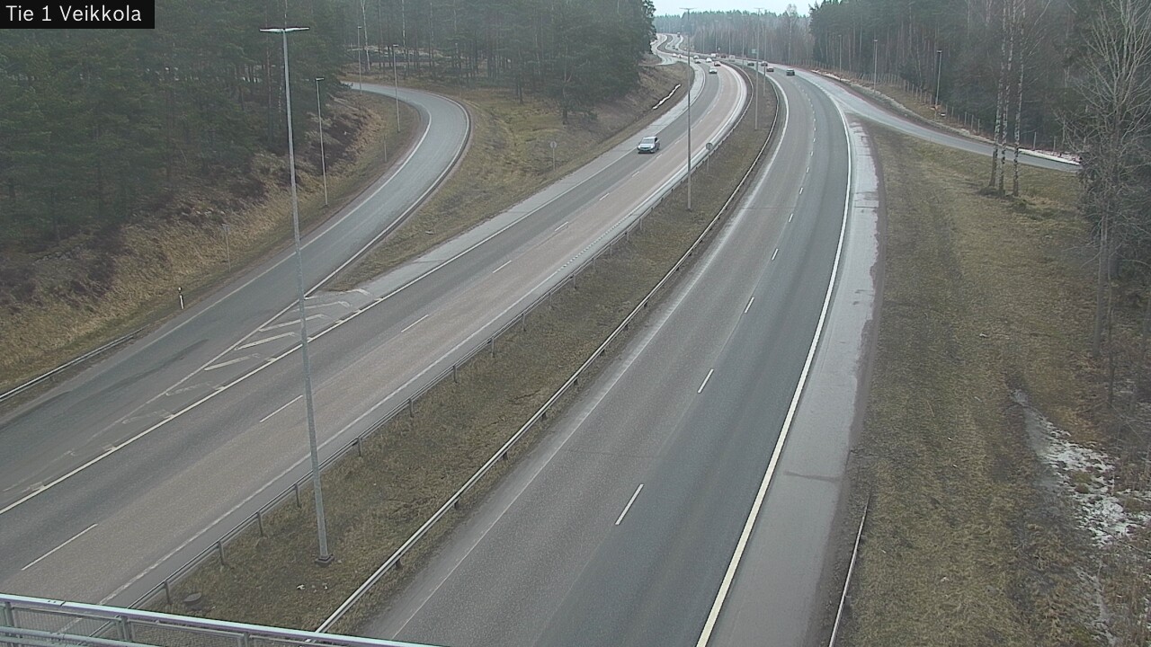 Weather Camera Image Väg 1 Kyrkslätt, Veikkola, Kirkkonummi, Uusimaa