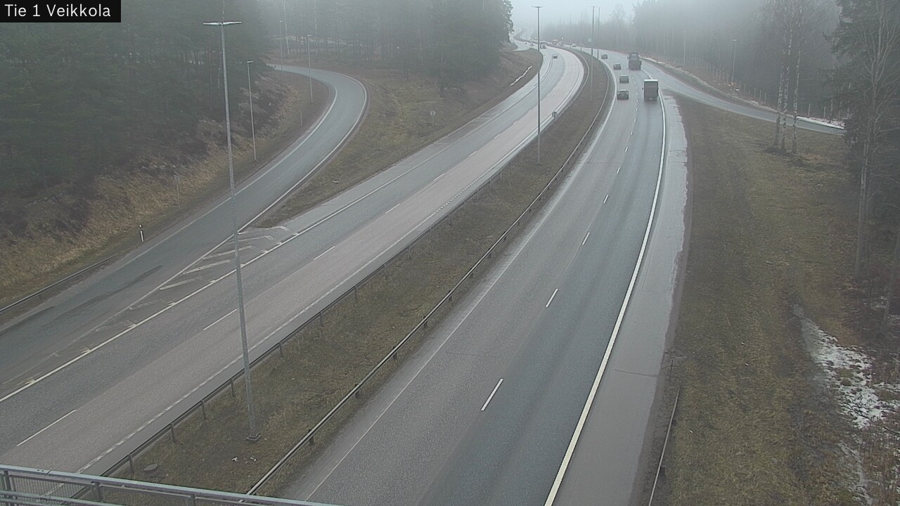 Weather Camera Image Väg 1 Kyrkslätt, Veikkola, Kirkkonummi, Uusimaa