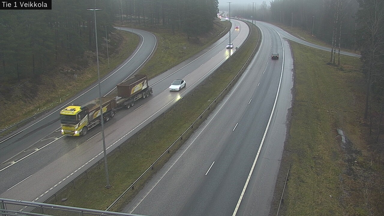 Weather Camera Image Väg 1 Kyrkslätt, Veikkola, Kirkkonummi, Uusimaa