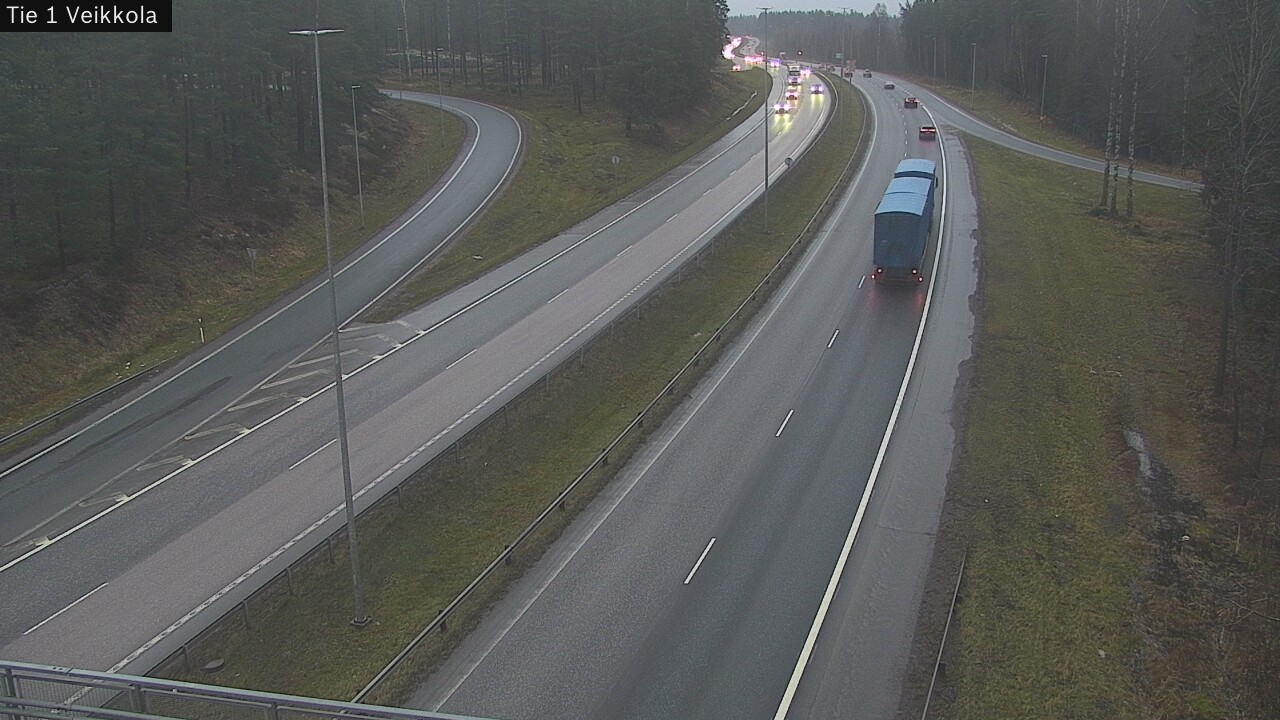 Weather Camera Image Väg 1 Kyrkslätt, Veikkola, Kirkkonummi, Uusimaa