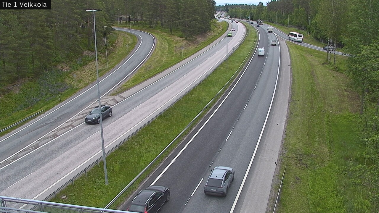 Weather Camera Image Road 1 Kirkkonummi, Veikkola, Kirkkonummi, Uusimaa