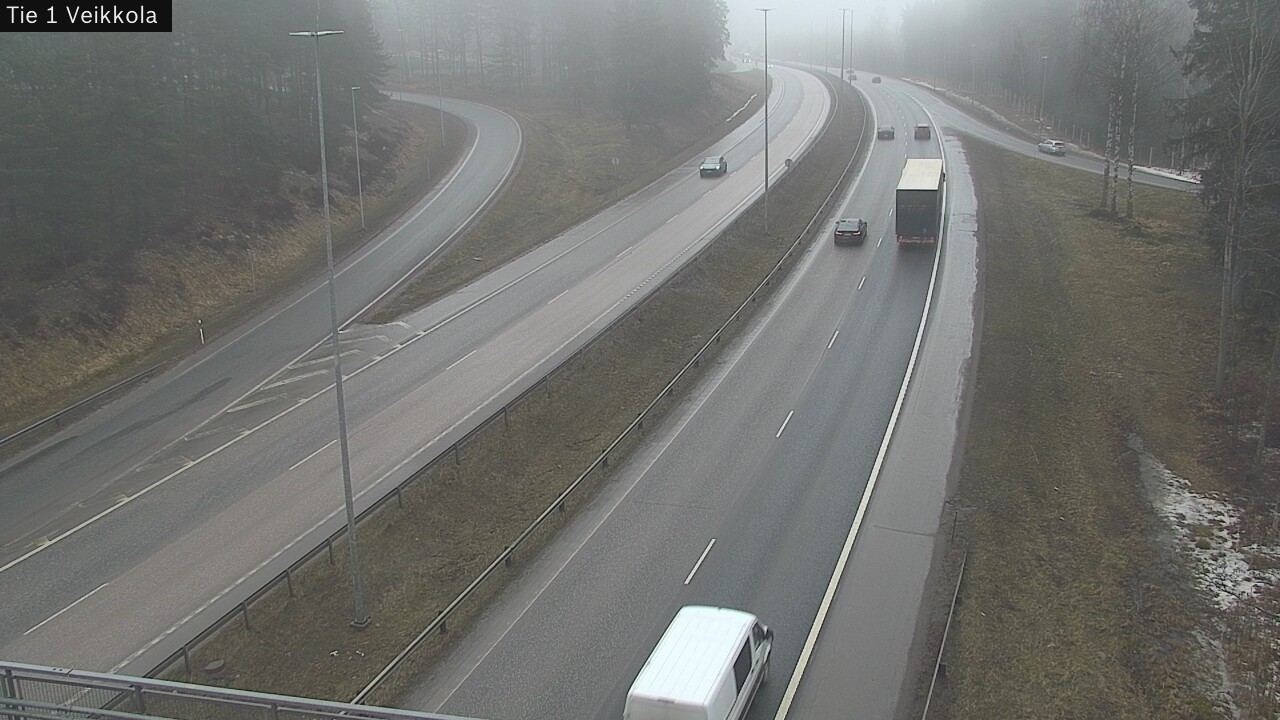 Weather Camera Image Väg 1 Kyrkslätt, Veikkola, Kirkkonummi, Uusimaa