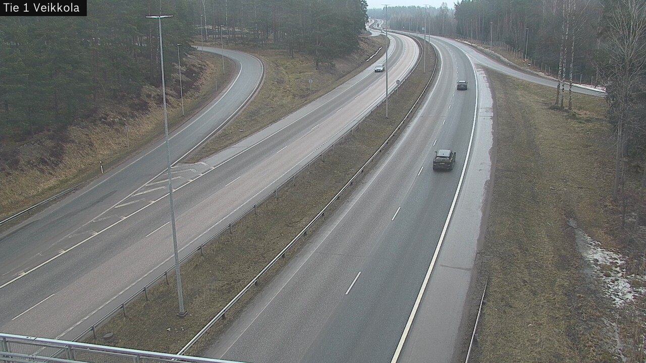 Weather Camera Image Väg 1 Kyrkslätt, Veikkola, Kirkkonummi, Uusimaa