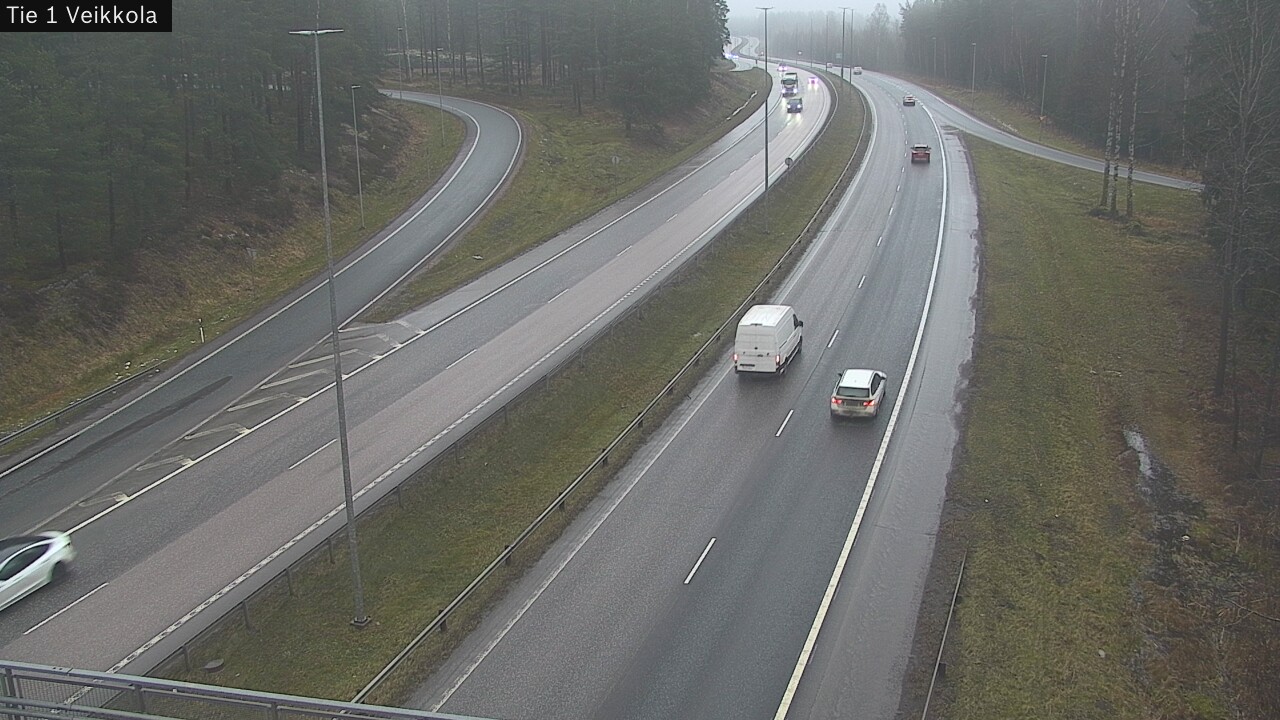 Weather Camera Image Väg 1 Kyrkslätt, Veikkola, Kirkkonummi, Uusimaa