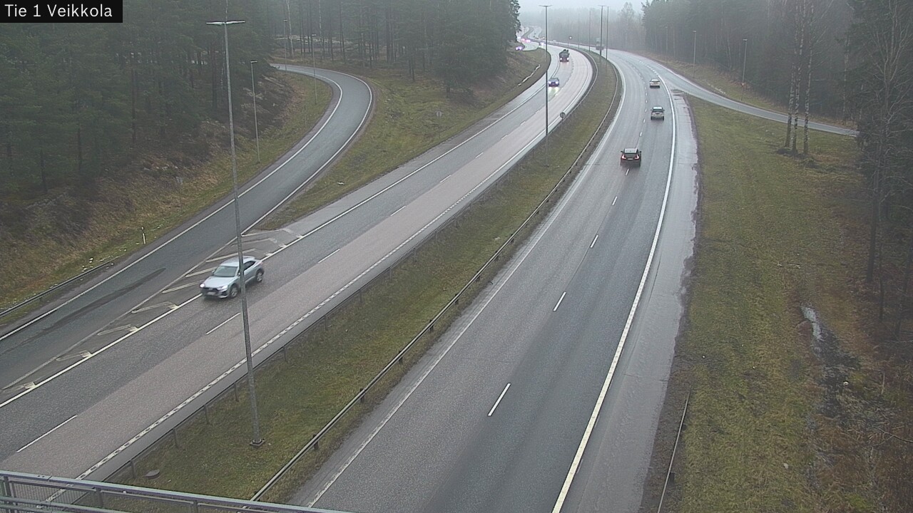 Weather Camera Image Väg 1 Kyrkslätt, Veikkola, Kirkkonummi, Uusimaa