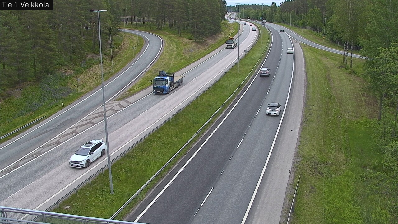 Weather Camera Image Road 1 Kirkkonummi, Veikkola, Kirkkonummi, Uusimaa