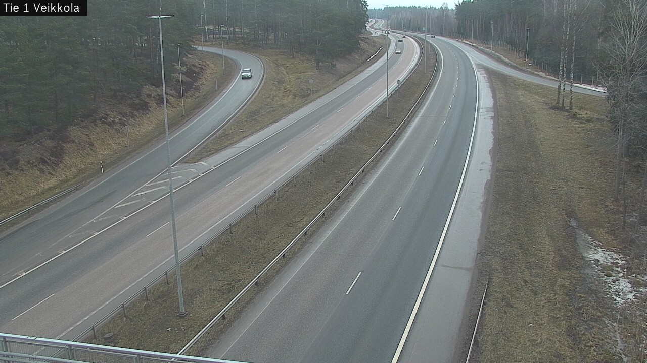 Weather Camera Image Väg 1 Kyrkslätt, Veikkola, Kirkkonummi, Uusimaa
