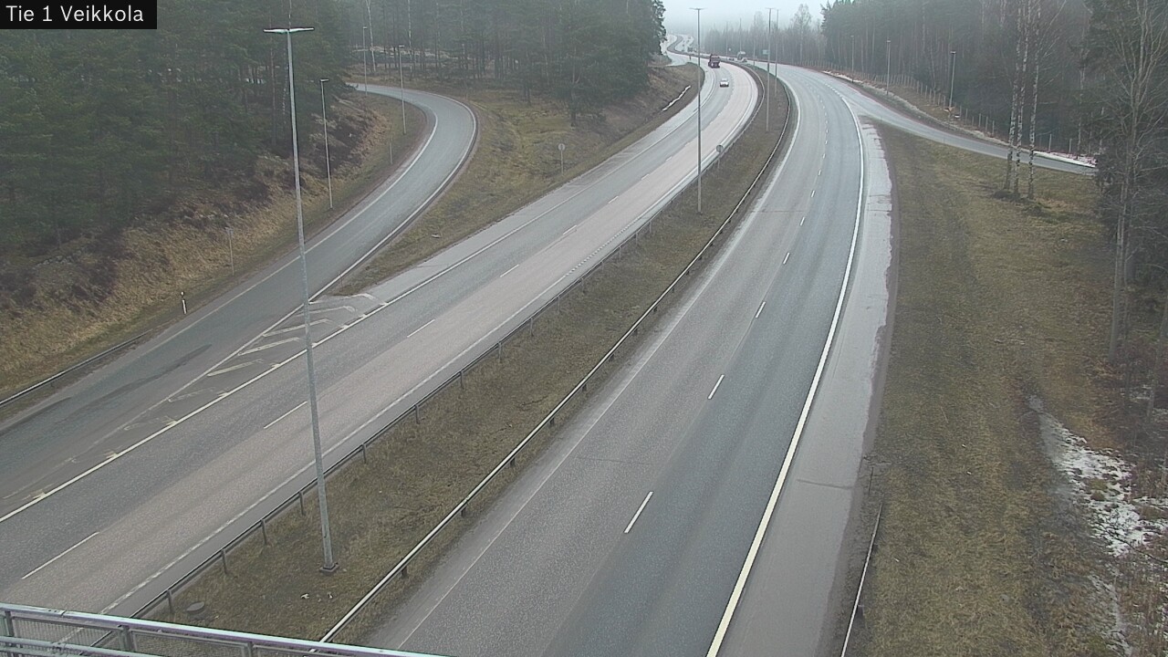 Weather Camera Image Väg 1 Kyrkslätt, Veikkola, Kirkkonummi, Uusimaa