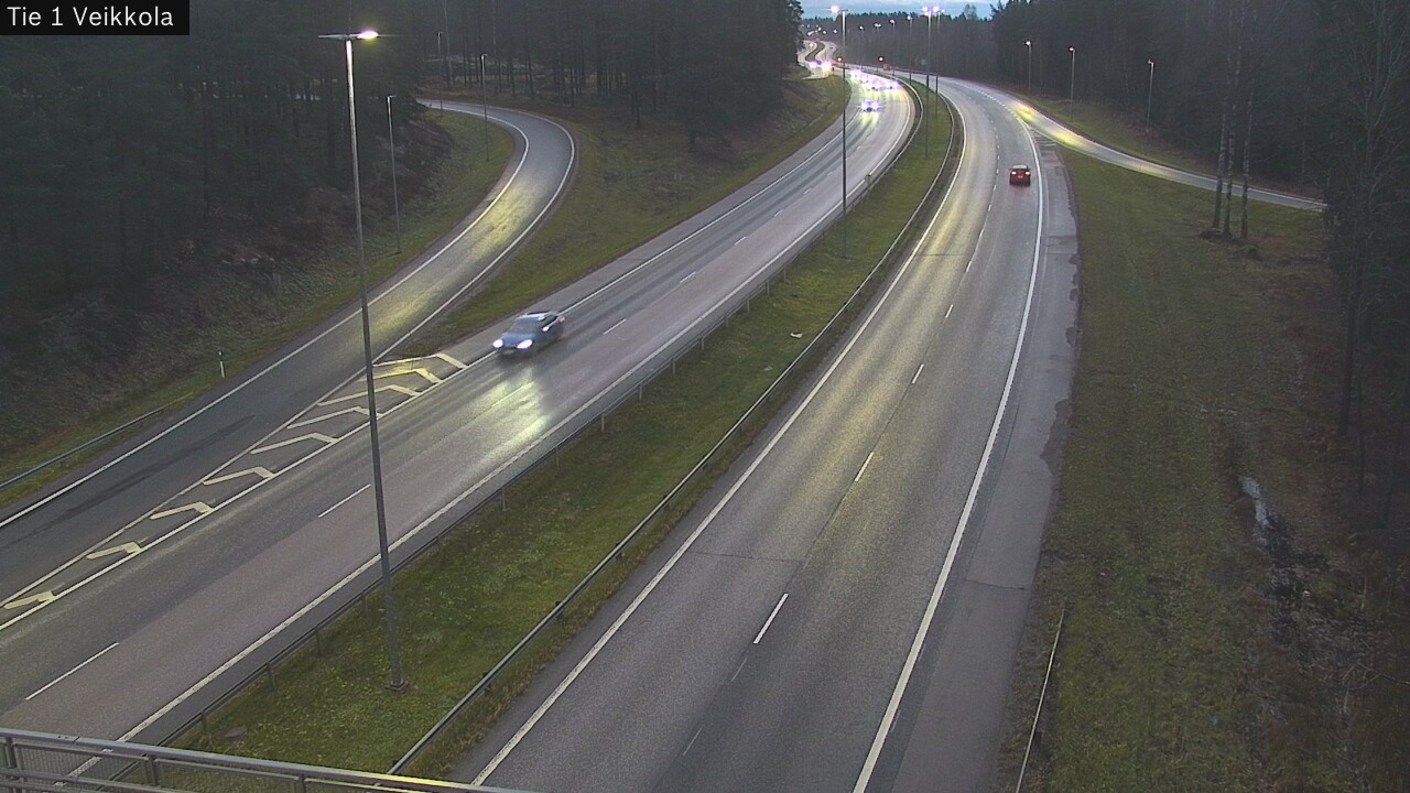 Weather Camera Image Road 1 Kirkkonummi, Veikkola, Kirkkonummi, Uusimaa