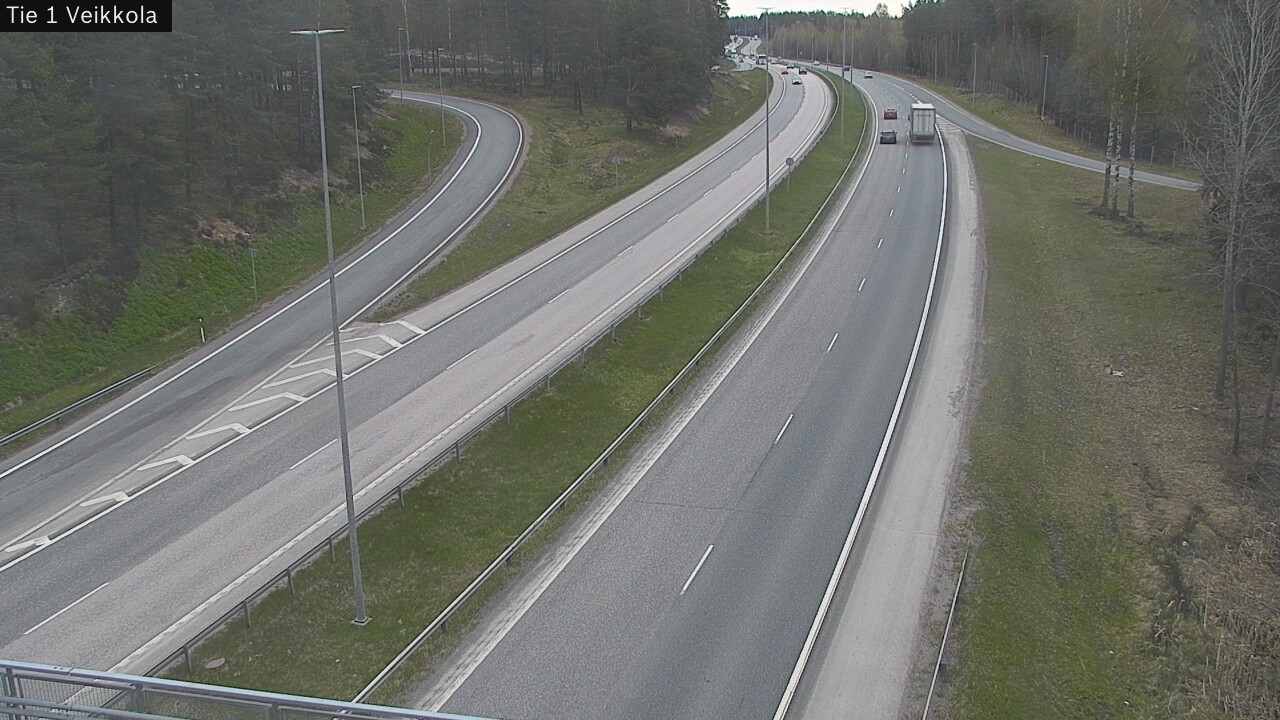 Weather Camera Image Road 1 Kirkkonummi, Veikkola, Kirkkonummi, Uusimaa