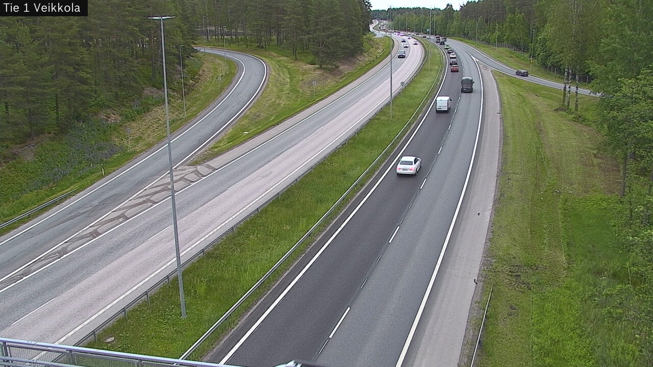 Weather Camera Image Road 1 Kirkkonummi, Veikkola, Kirkkonummi, Uusimaa