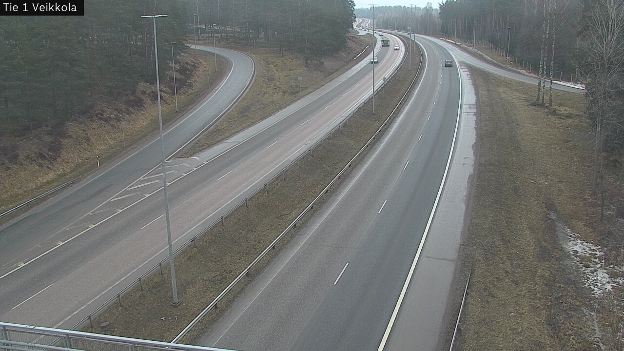 Weather Camera Image Väg 1 Kyrkslätt, Veikkola, Kirkkonummi, Uusimaa