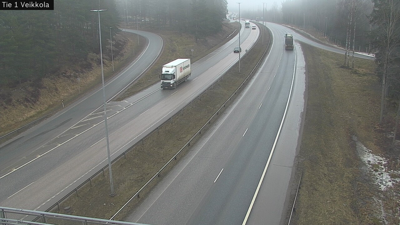 Weather Camera Image Väg 1 Kyrkslätt, Veikkola, Kirkkonummi, Uusimaa