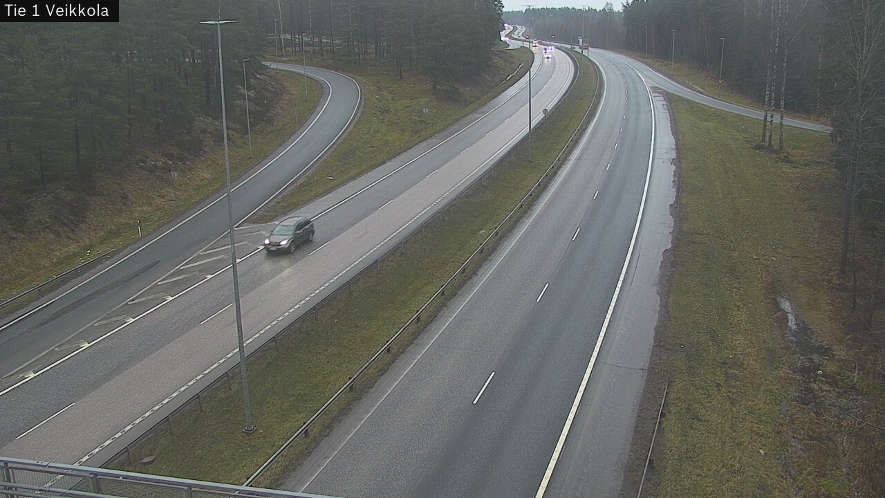Weather Camera Image Väg 1 Kyrkslätt, Veikkola, Kirkkonummi, Uusimaa